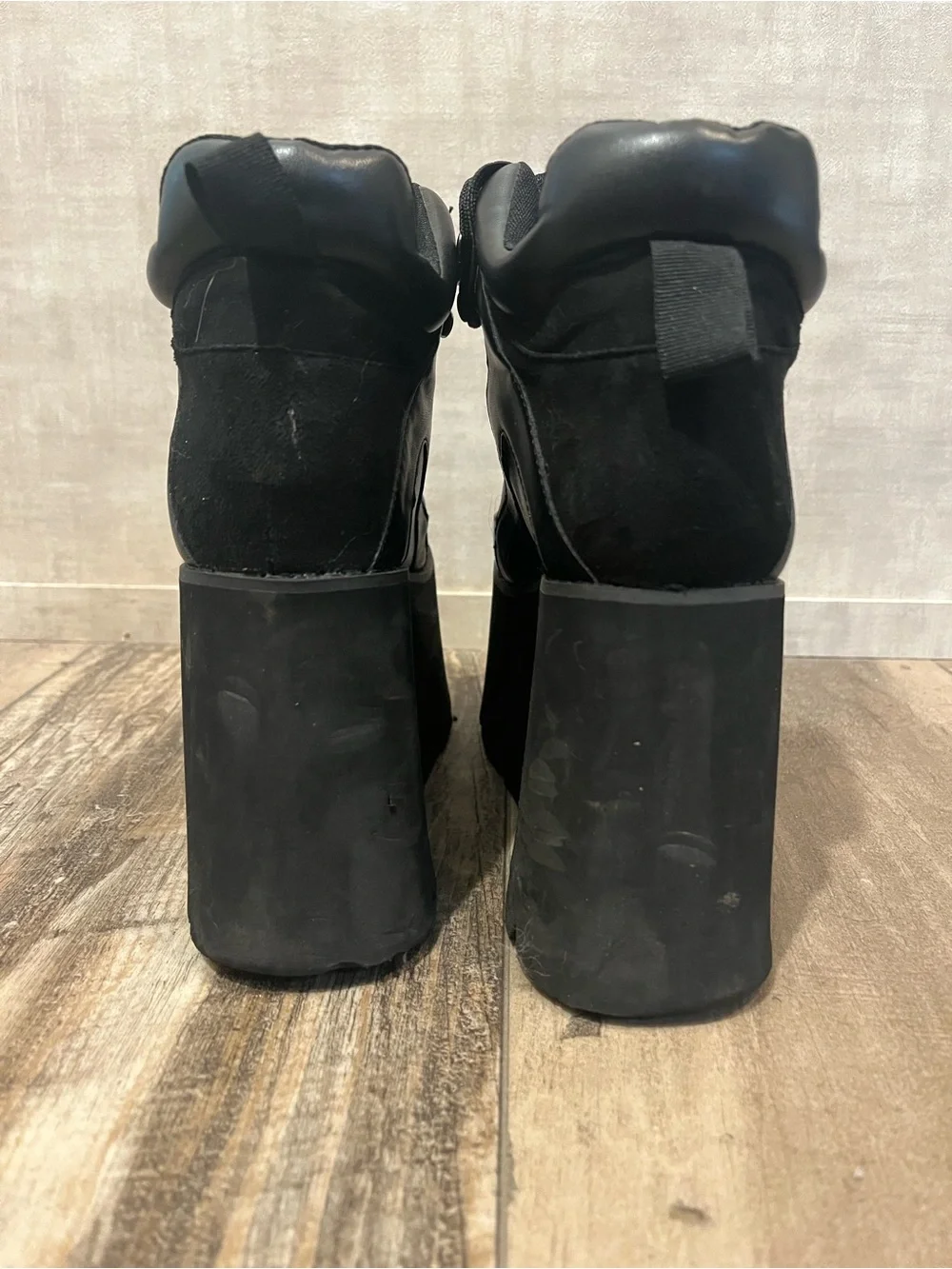 Edgy Black Platform Sneakers